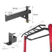 HMS KLT23 Wall Rack rot - schwarz