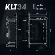 HMS KLT34 WALL-POWER-RACK grau - schwarz