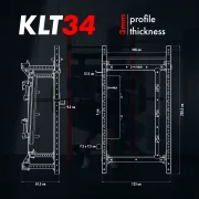 HMS KLT34 WALL-POWER-RACK rot - schwarz