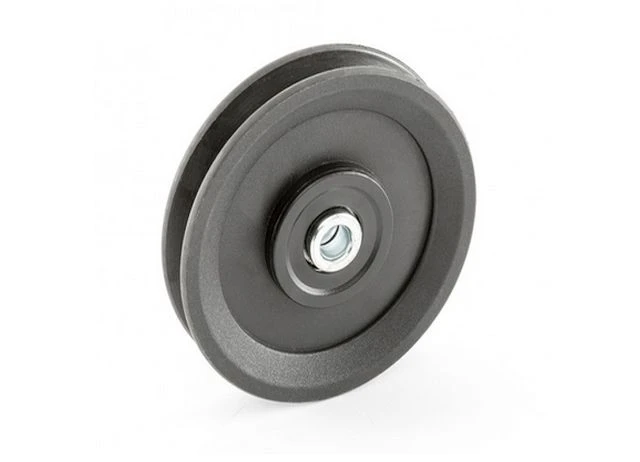 Seilrolle aus strapazierfähigem schwarzen Kunststoff 90 mm für Seile bis 4-6 mm geeignet.