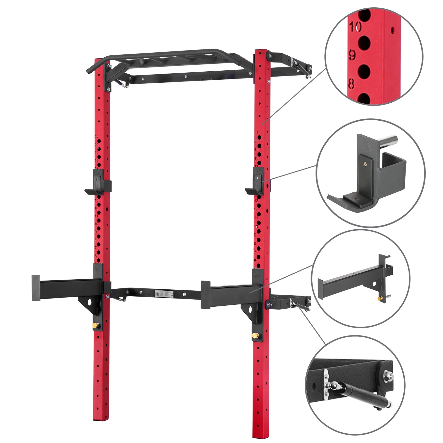 HMS KLT22 Wall Rack SET Rot - schwarz