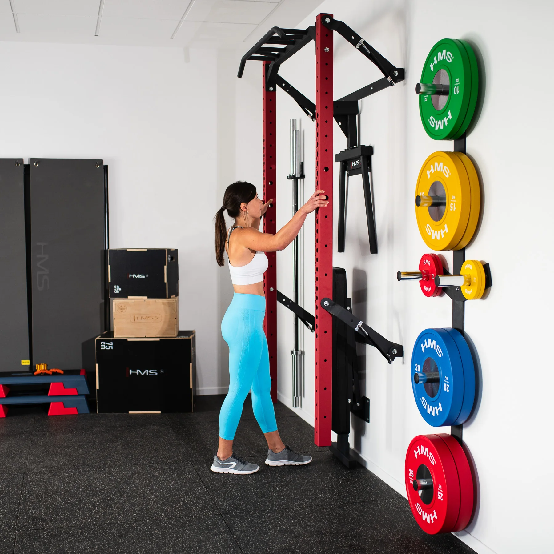 HMS KLT22 Wall Rack SET Rot - schwarz