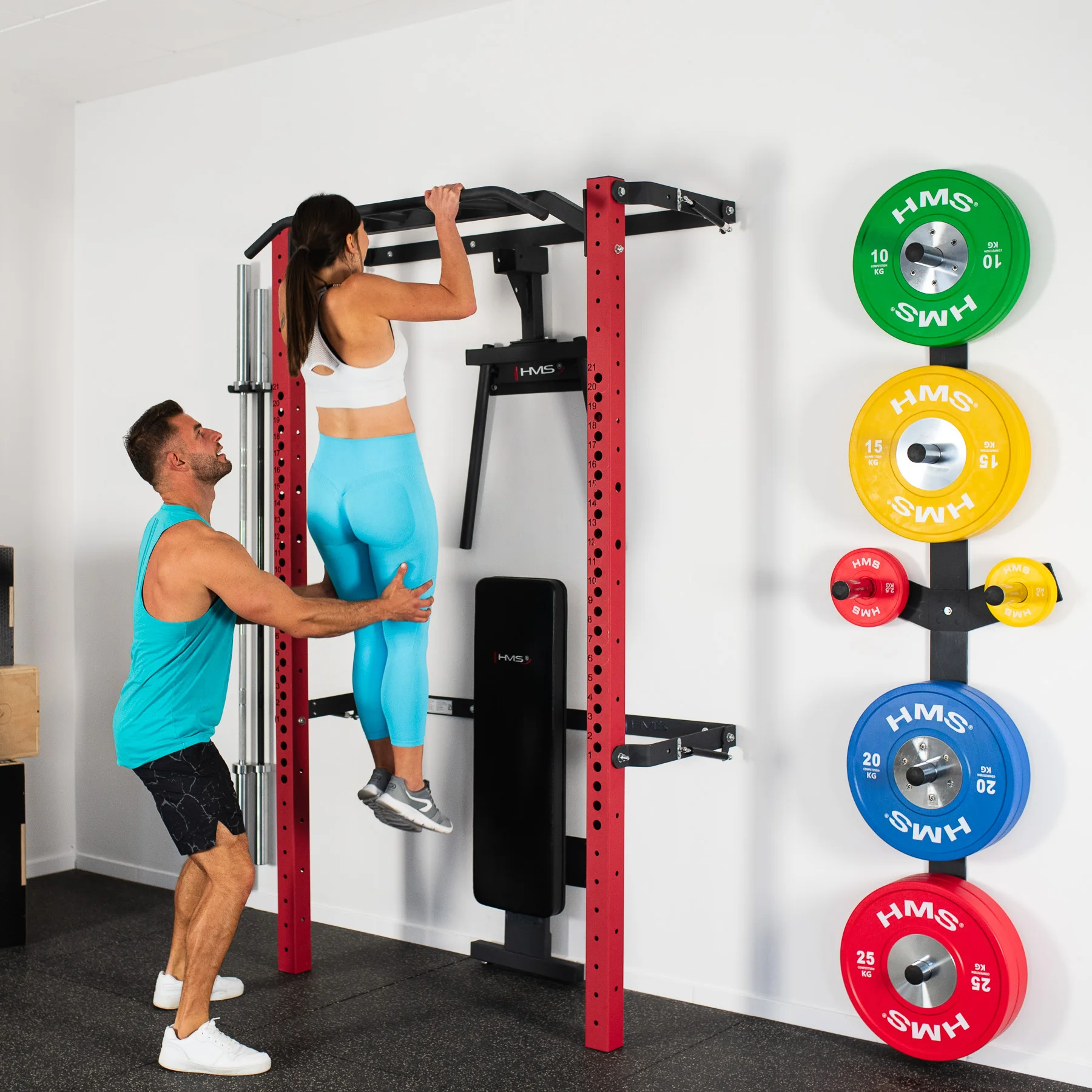 HMS KLT22 Wall Rack SET Rot - schwarz