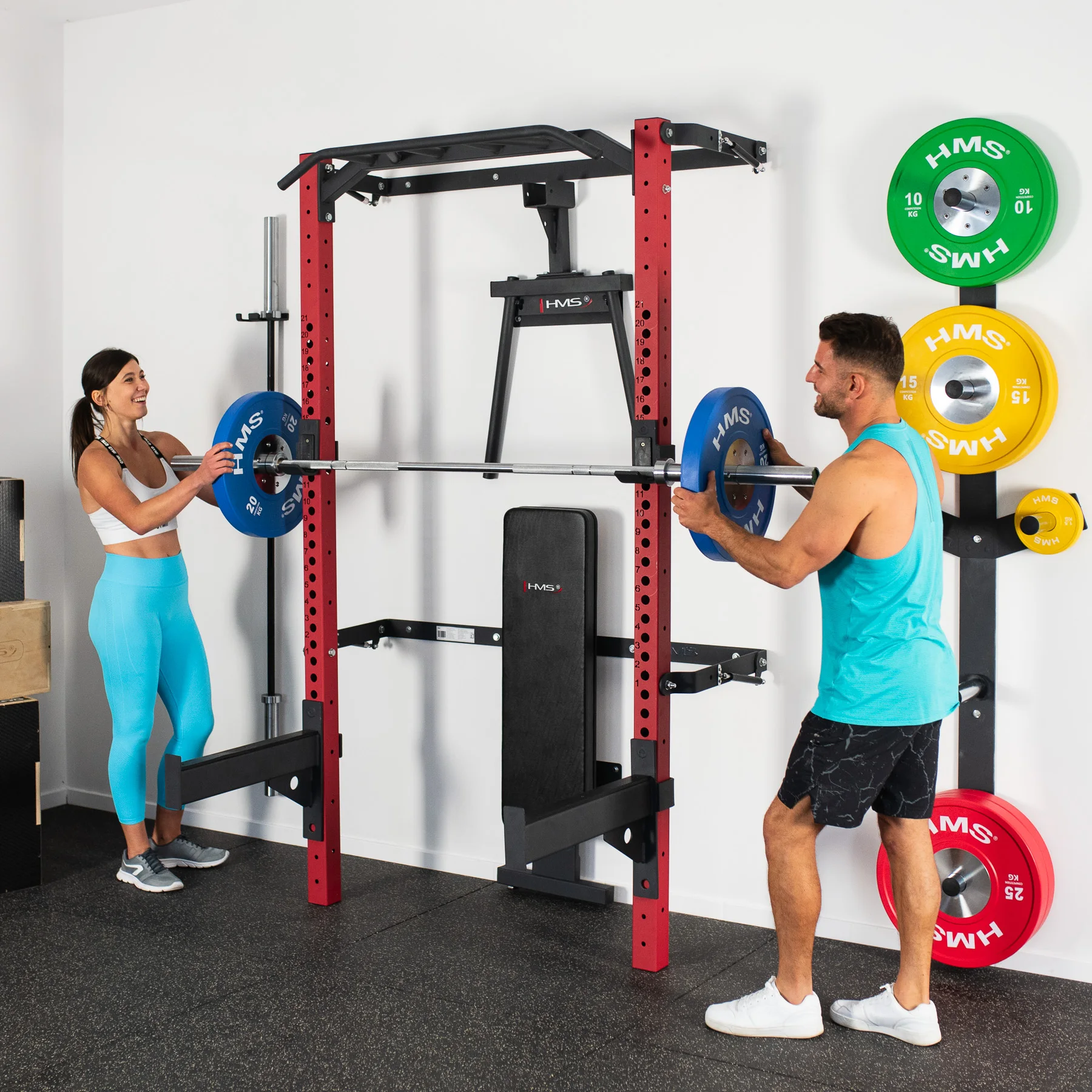 HMS KLT22 Wall Rack SET Rot - schwarz