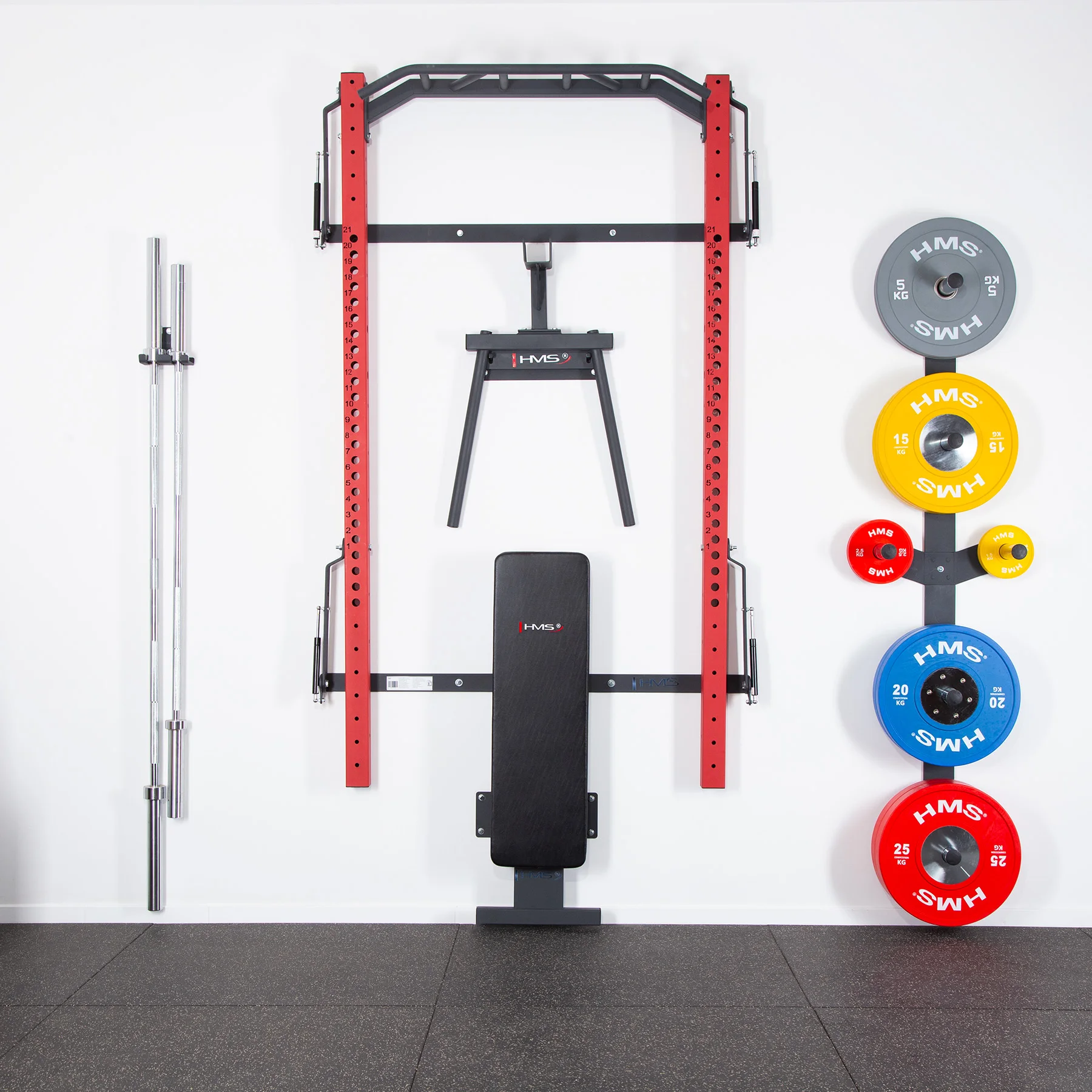 HMS KLT22 Wall Rack SET Rot - schwarz