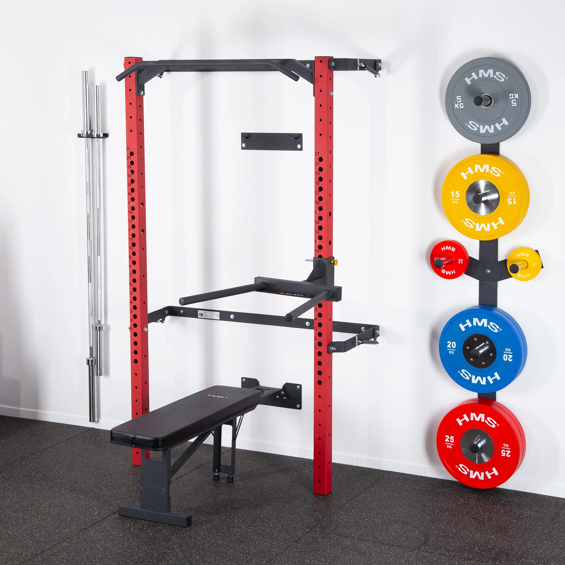 HMS KLT22 Wall Rack SET Rot - schwarz