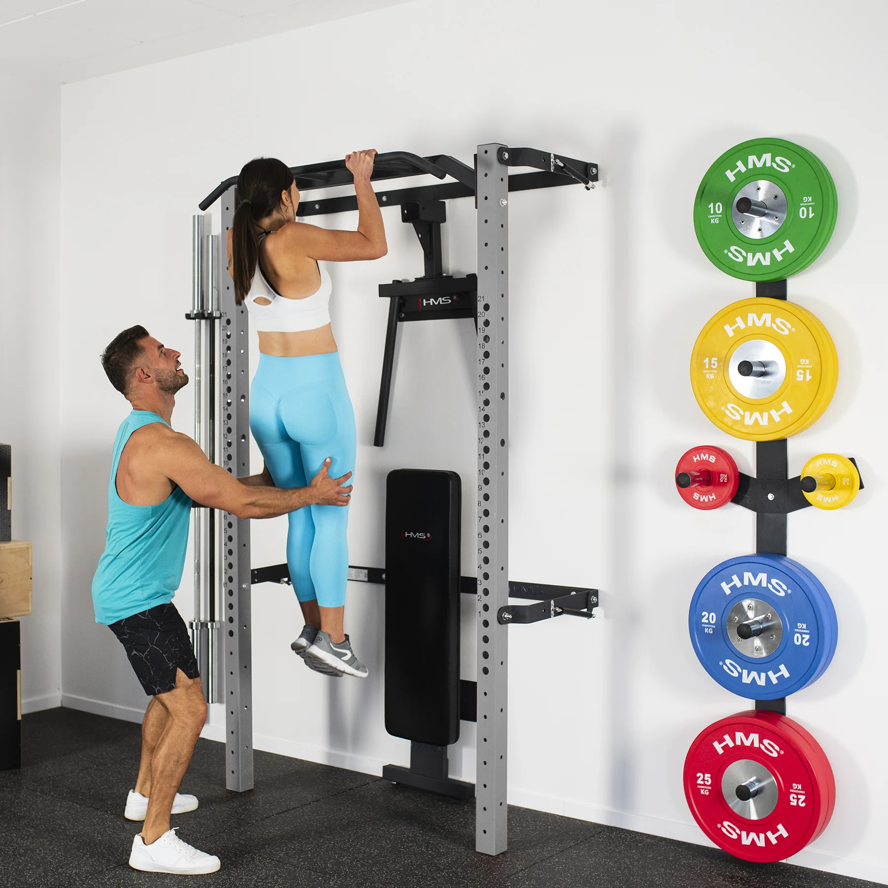 HMS KLT22 Wall Rack SET silber - schwarz