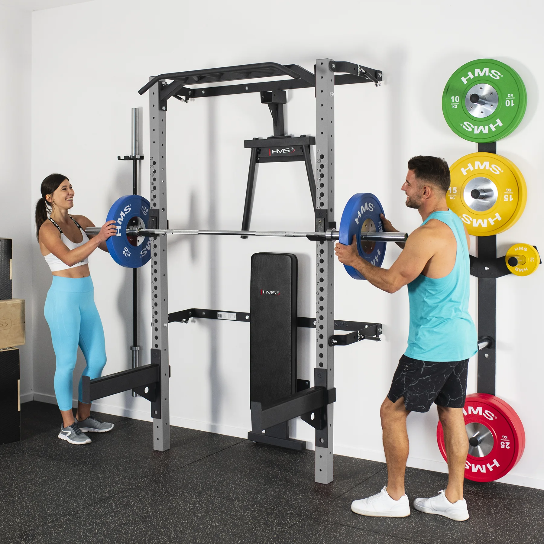 HMS KLT22 Wall Rack SET silber - schwarz