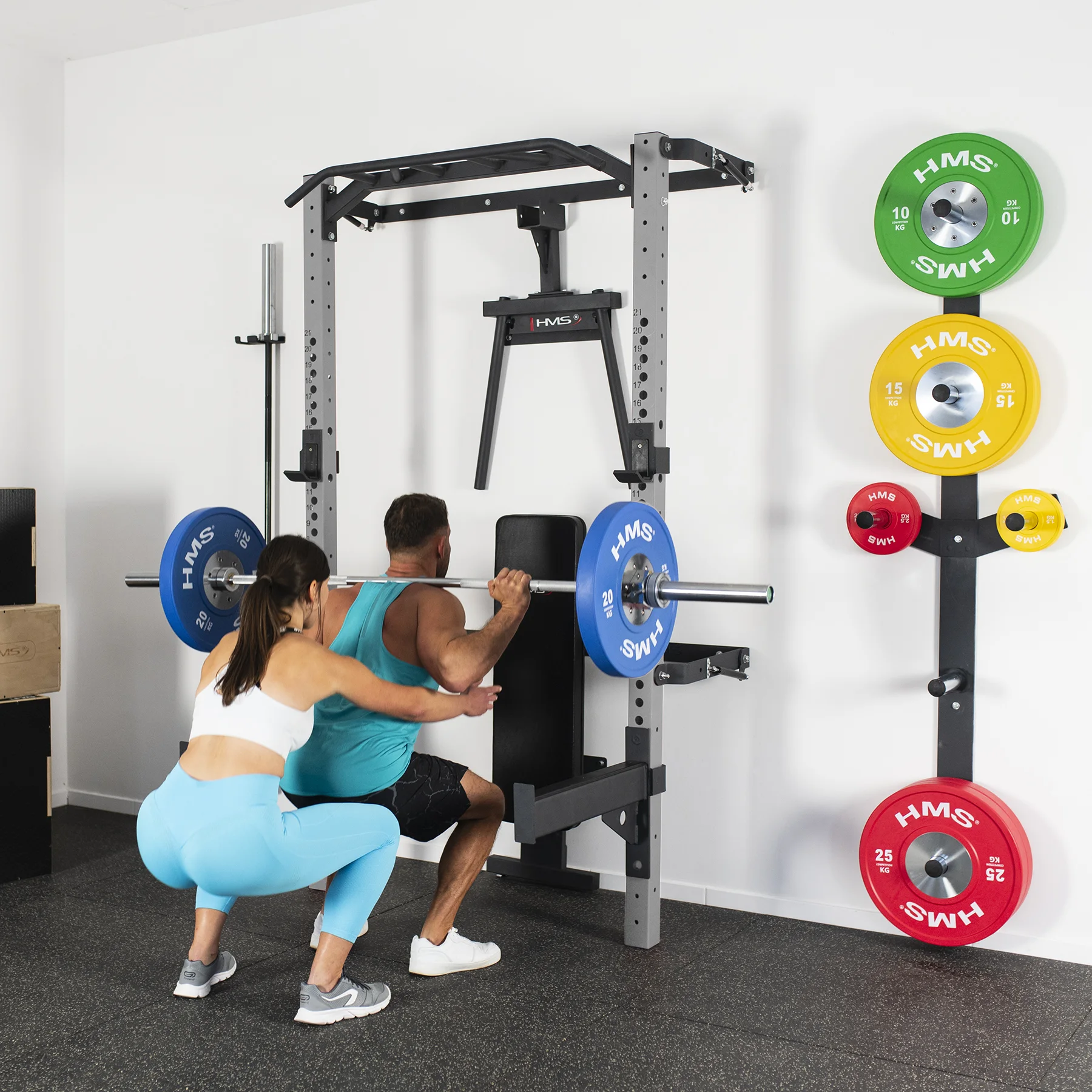 HMS KLT22 Wall Rack SET silber - schwarz