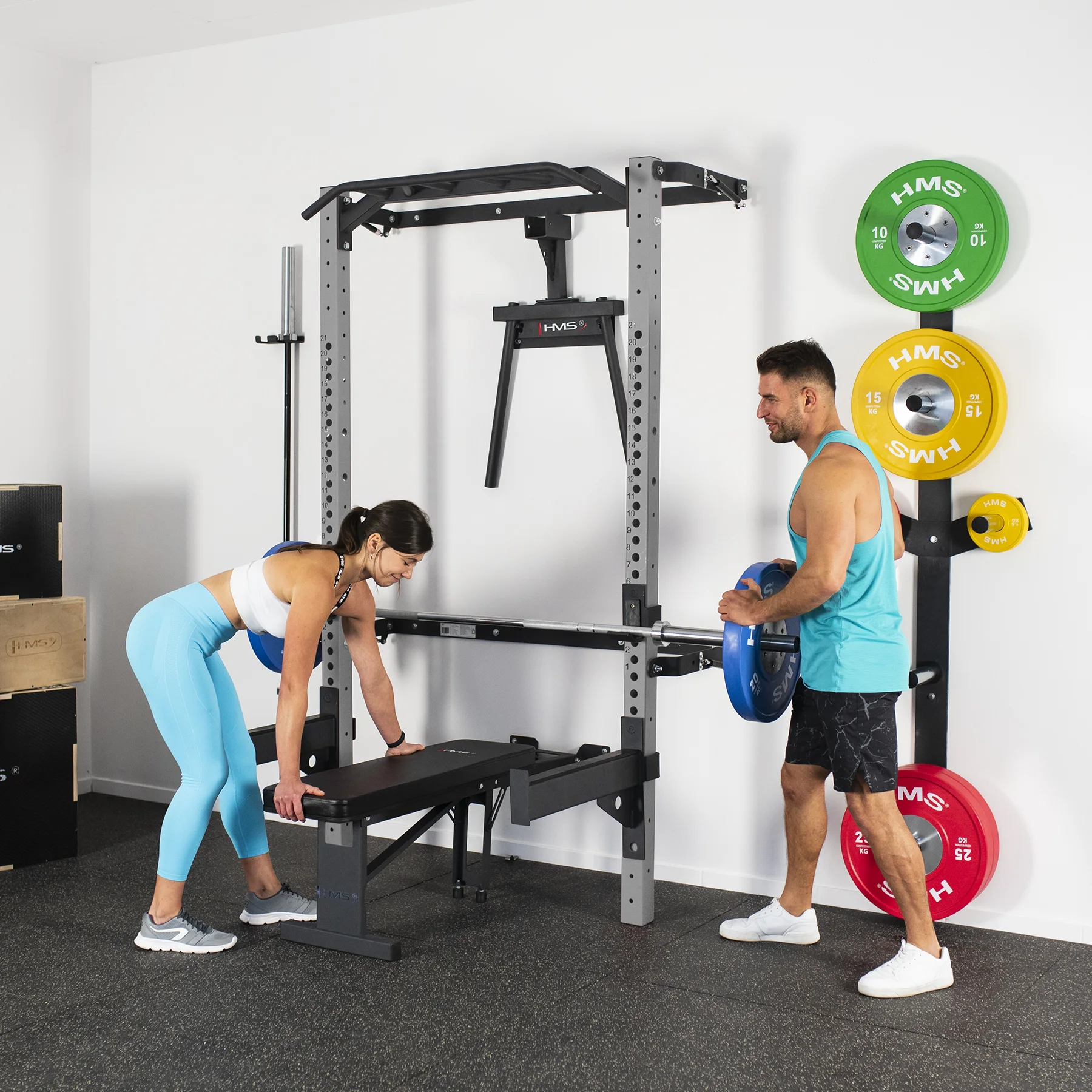 HMS KLT22 Wall Rack SET silber - schwarz