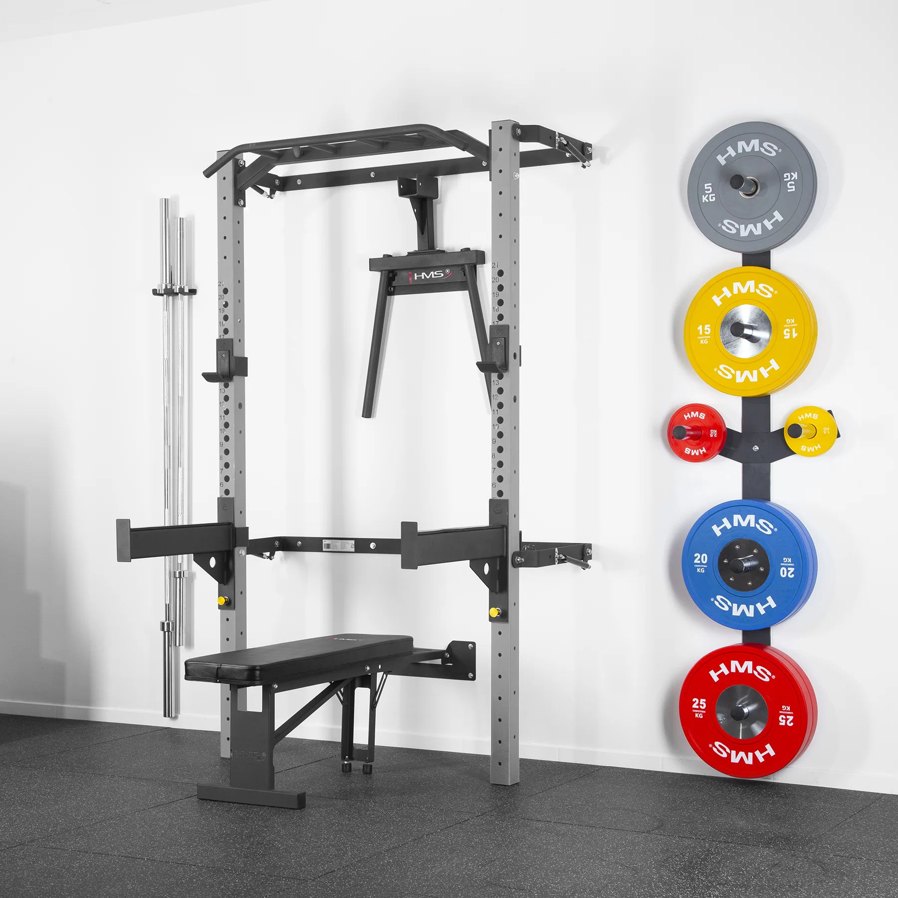 HMS KLT22 Wall Rack SET silber - schwarz