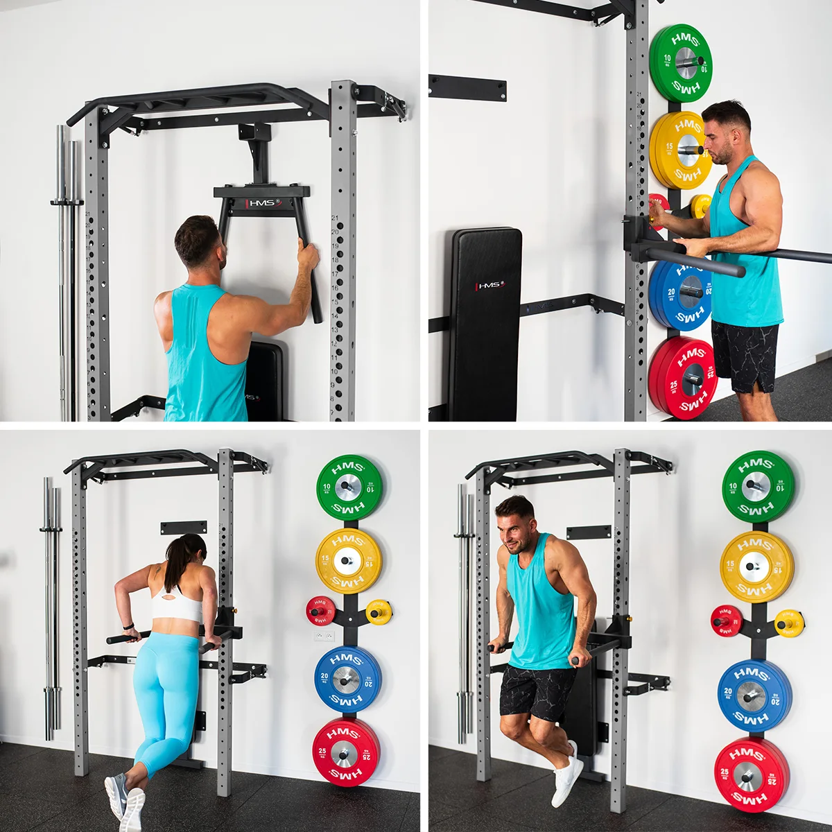 HMS KLT22 Wall Rack SET silber - schwarz