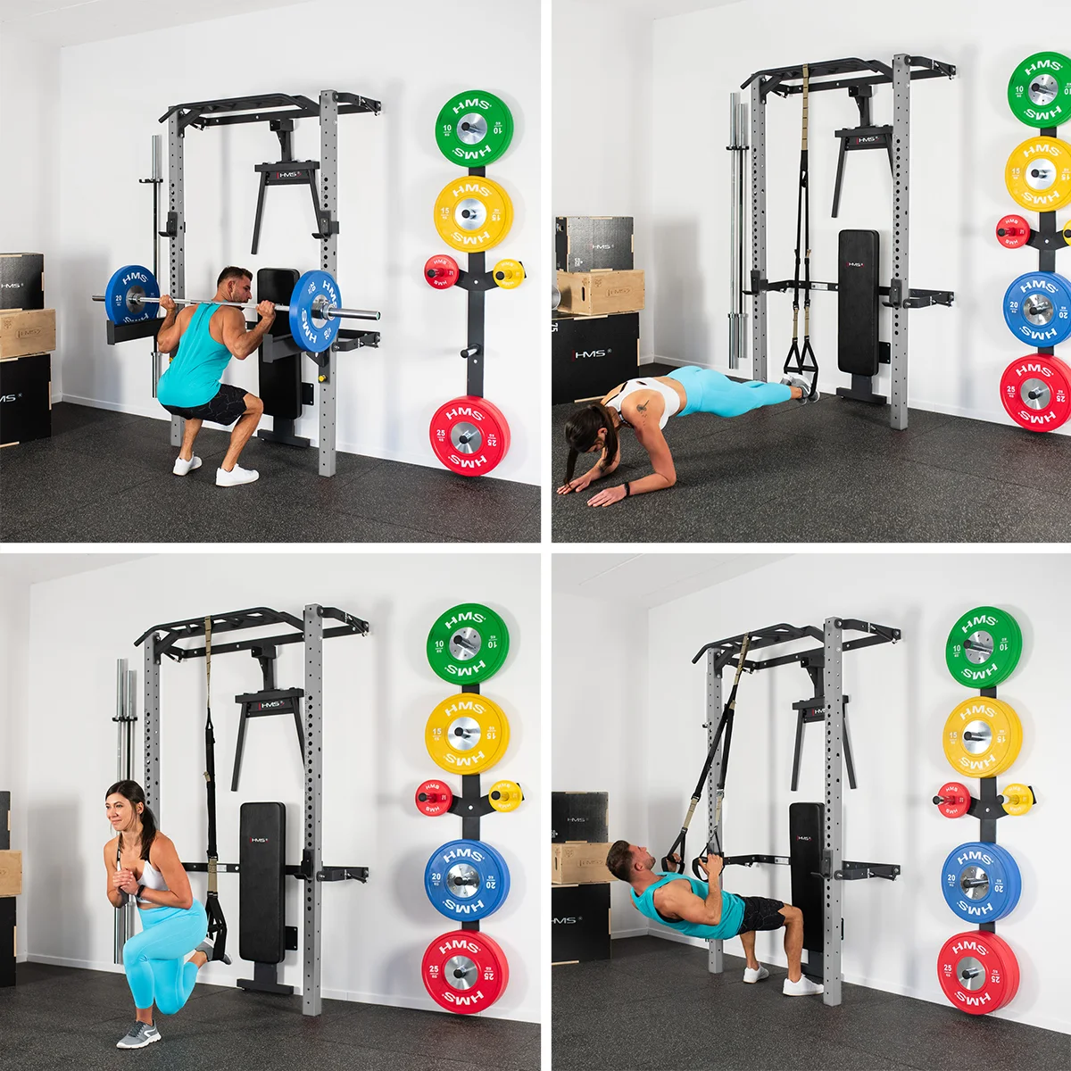 HMS KLT22 Wall Rack SET silber - schwarz