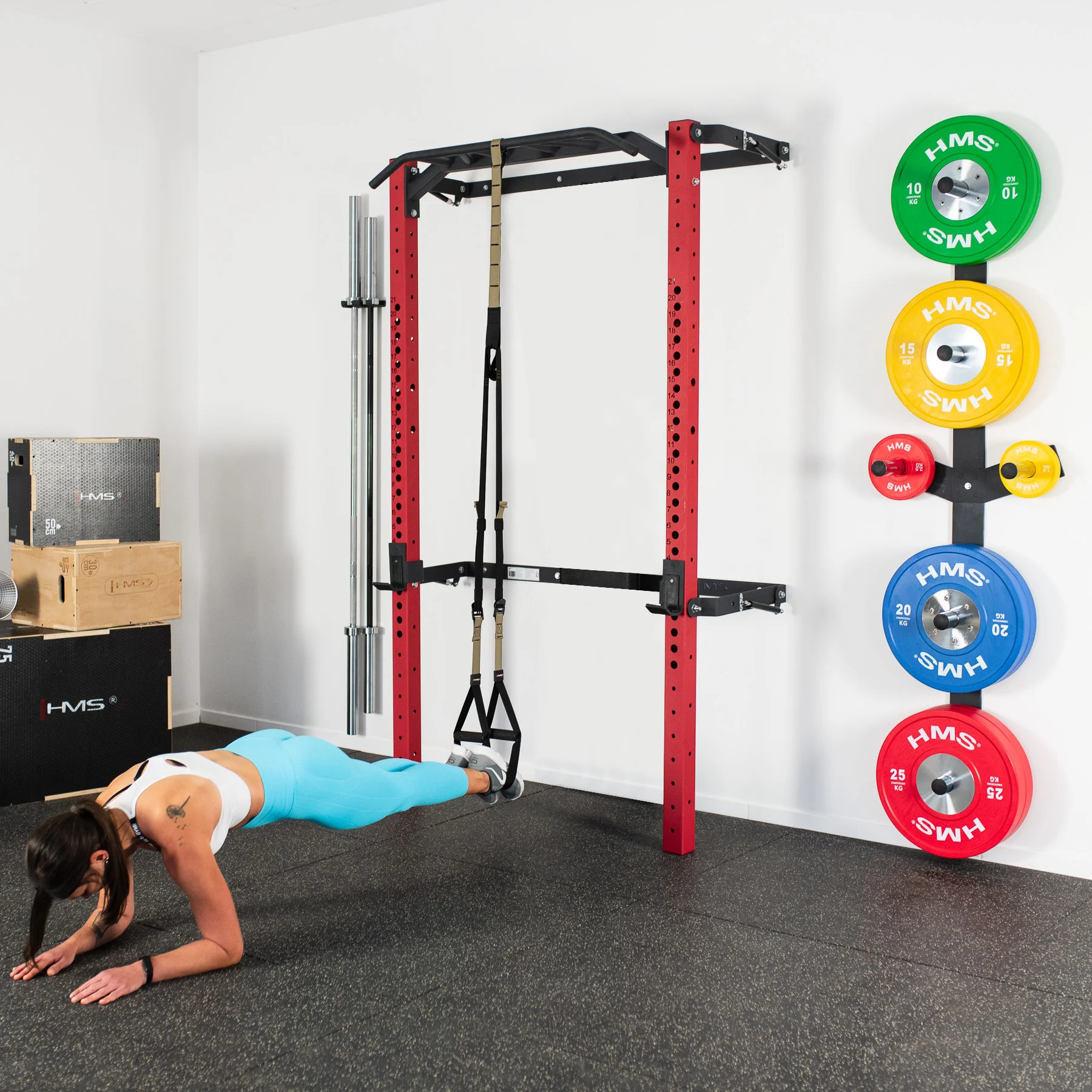 HMS KLT23 Wall Rack rot - schwarz