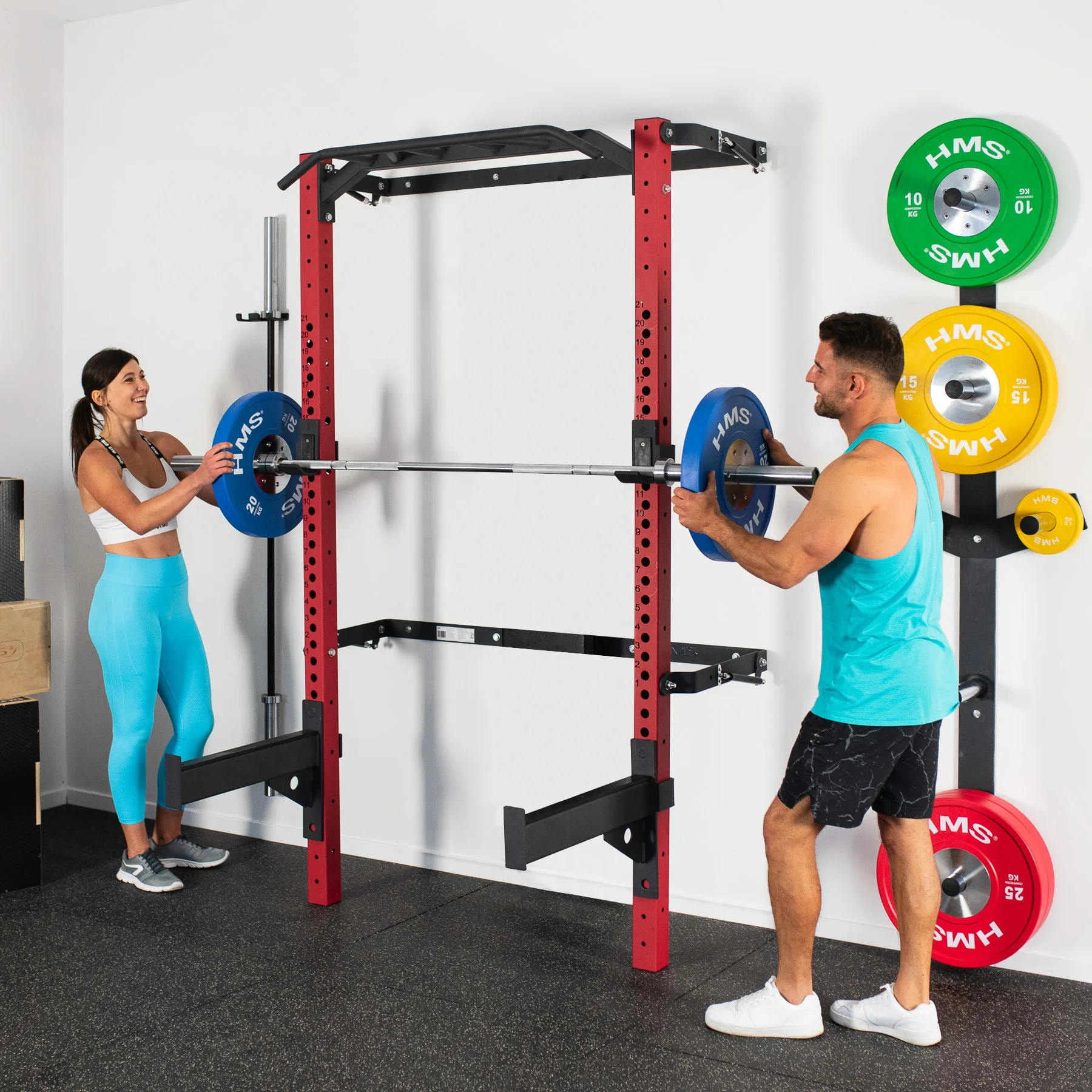 HMS KLT23 Wall Rack rot - schwarz