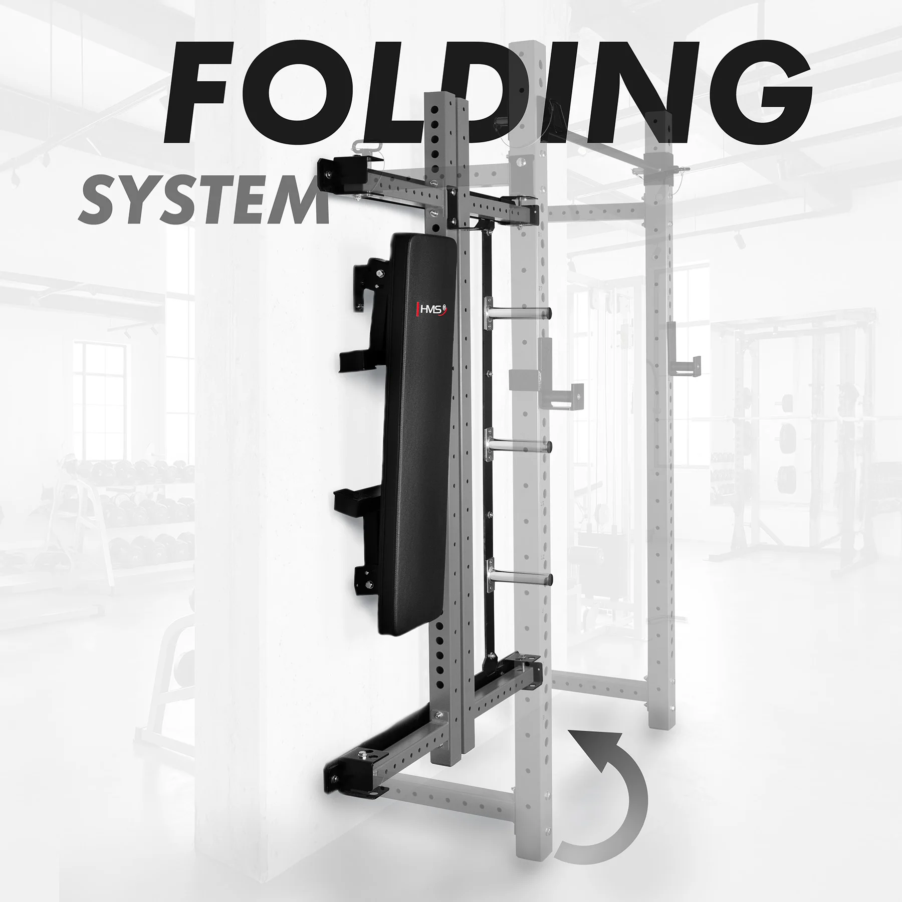 HMS KLT34 WALL-POWER-RACK grau - schwarz