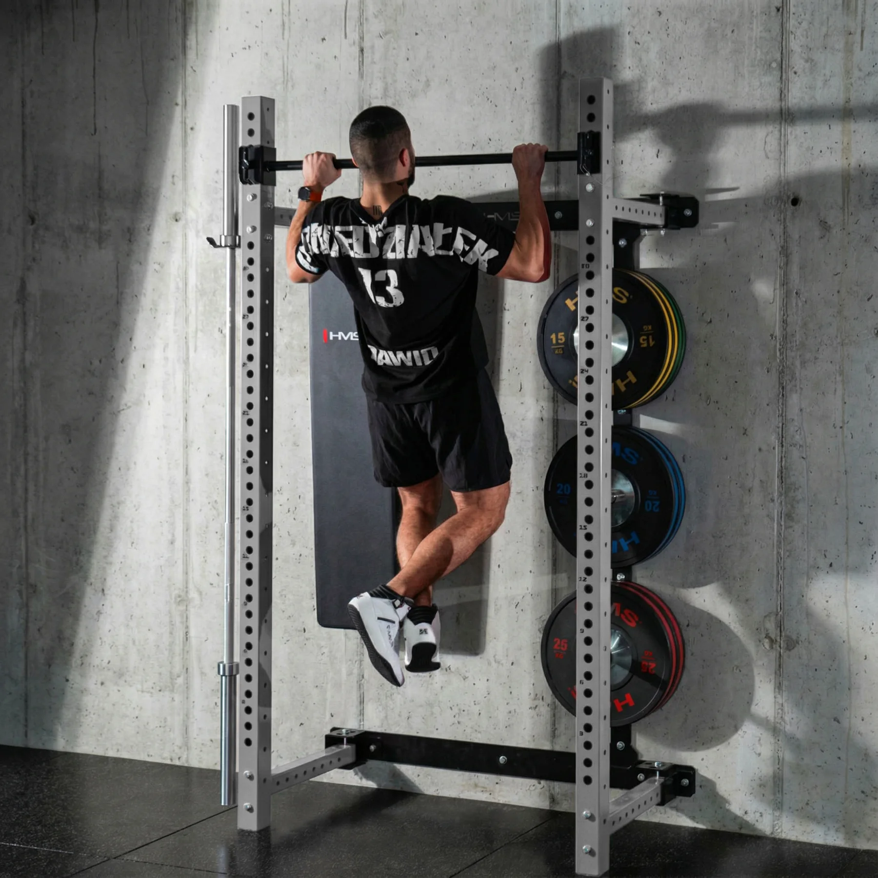 HMS KLT34 WALL-POWER-RACK grau - schwarz