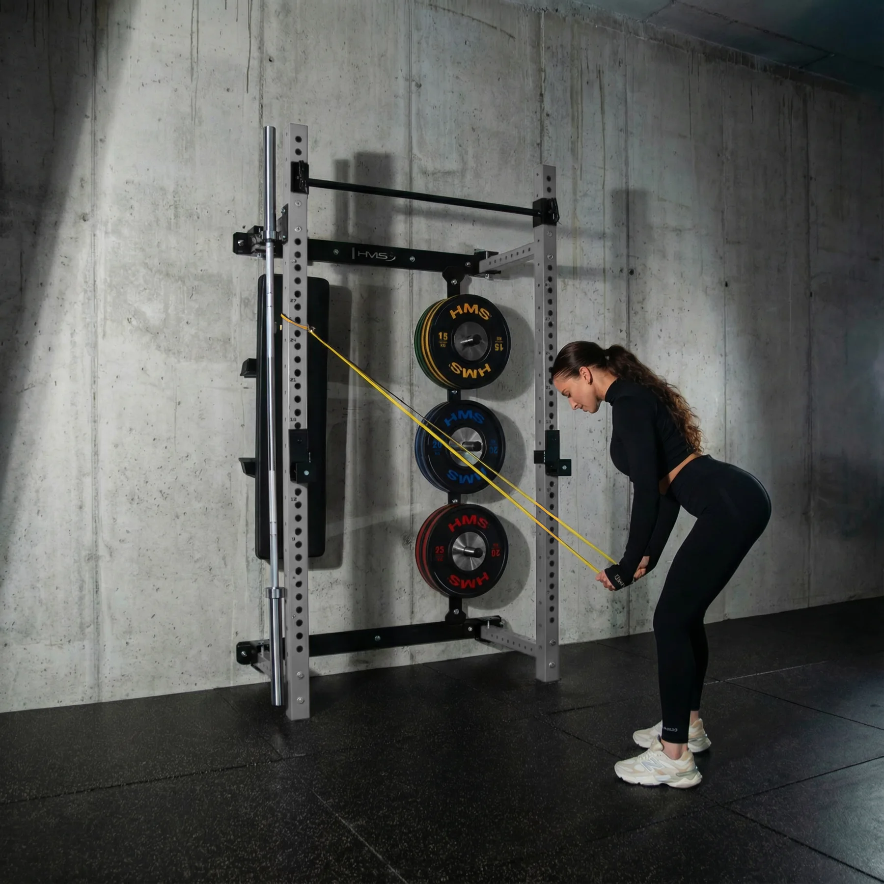 HMS KLT34 WALL-POWER-RACK grau - schwarz