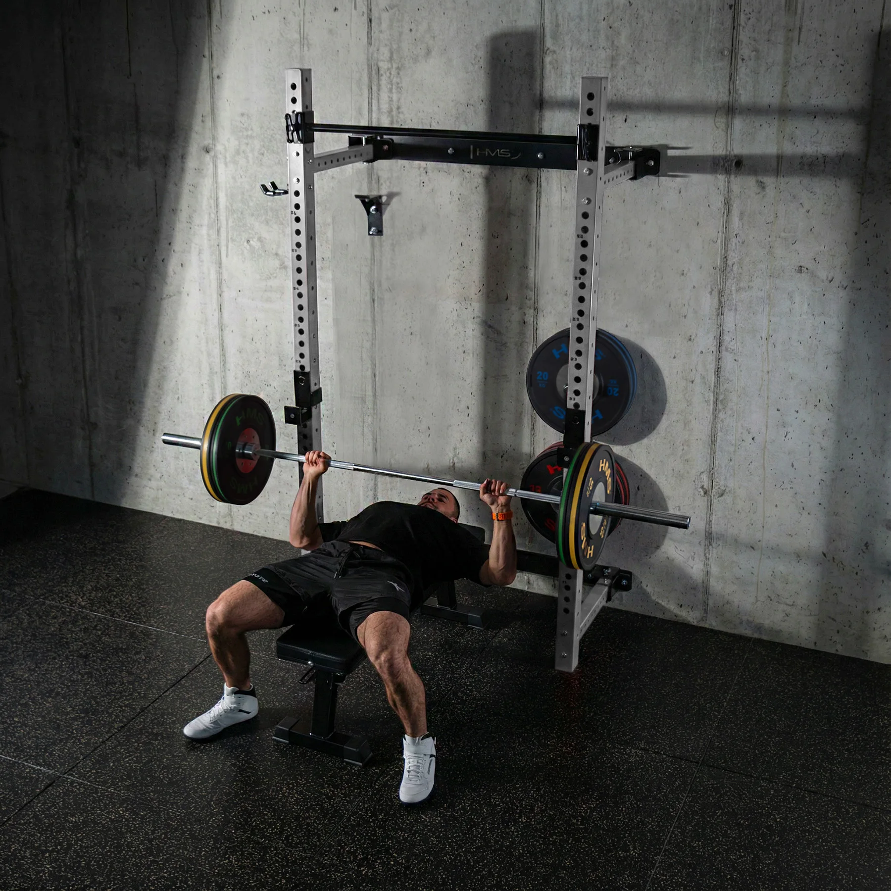 HMS KLT34 WALL-POWER-RACK grau - schwarz