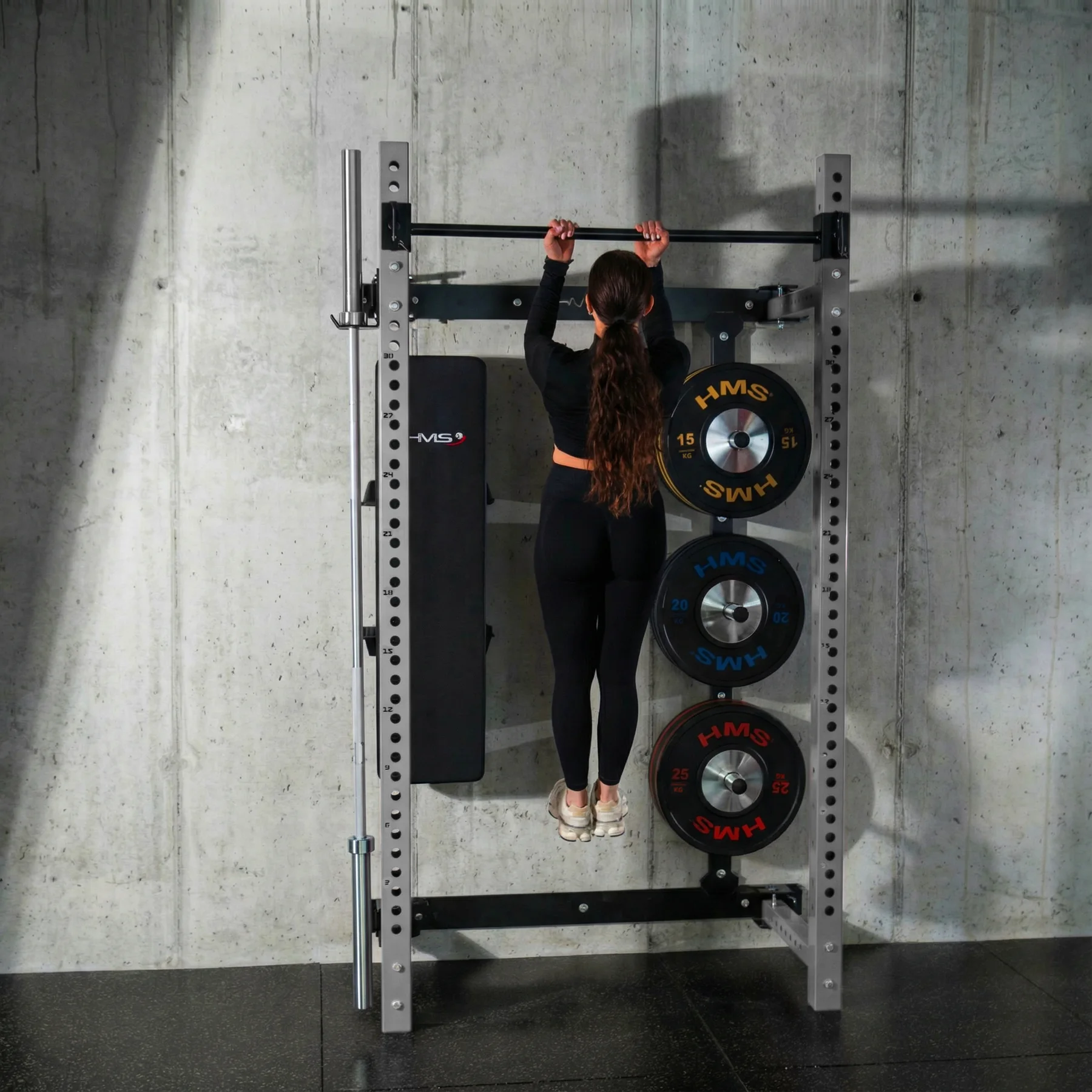 HMS KLT34 WALL-POWER-RACK grau - schwarz