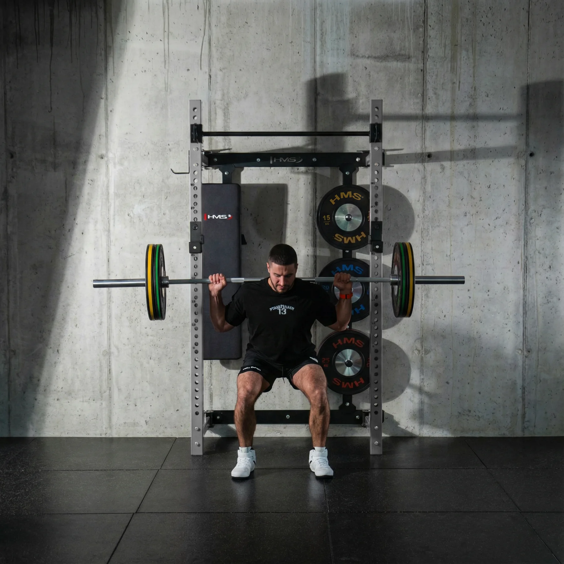 HMS KLT34 WALL-POWER-RACK grau - schwarz