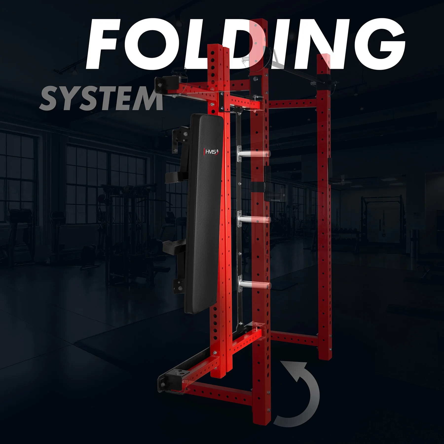 HMS KLT34 WALL-POWER-RACK rot - schwarz