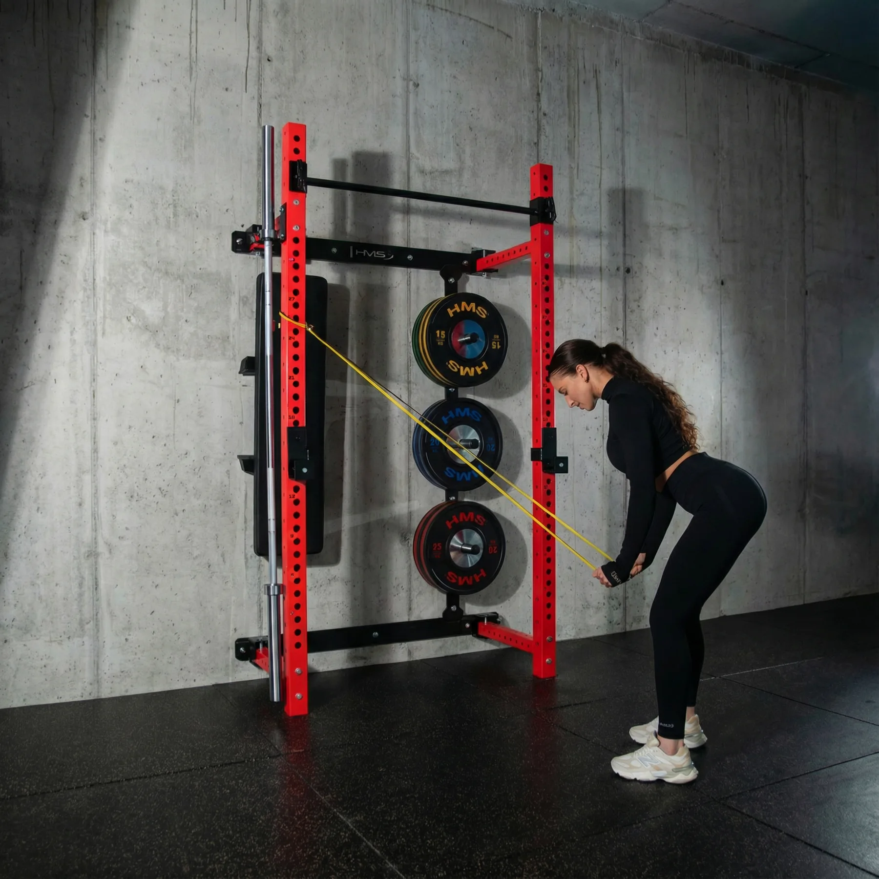 HMS KLT34 WALL-POWER-RACK rot - schwarz