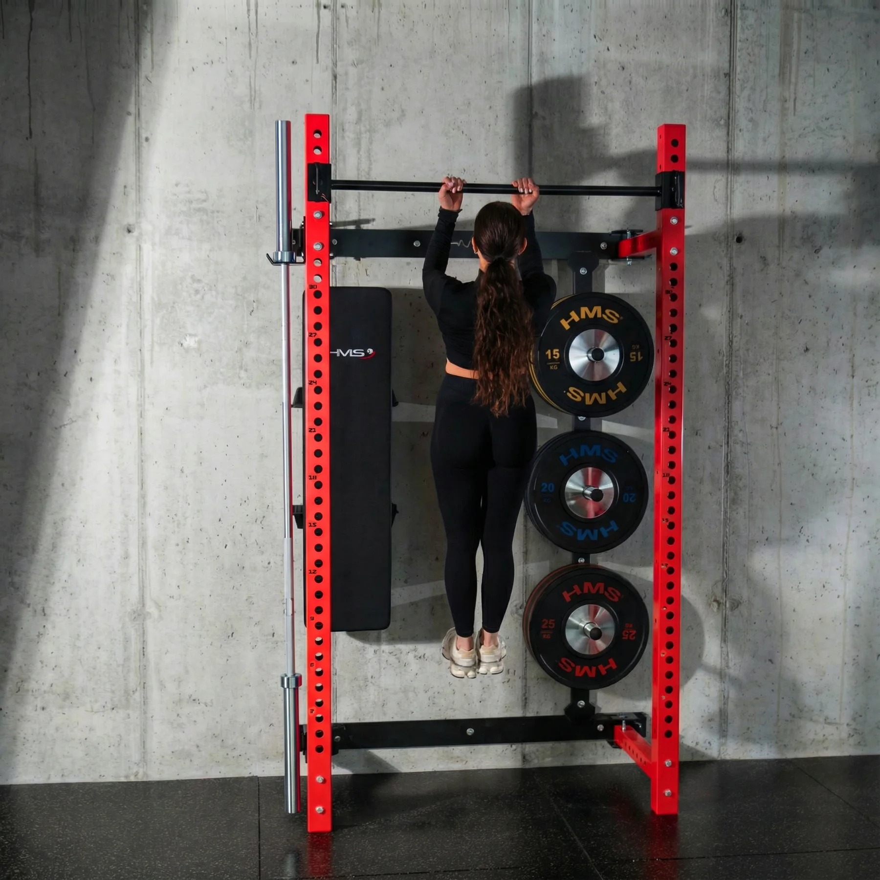 HMS KLT34 WALL-POWER-RACK rot - schwarz