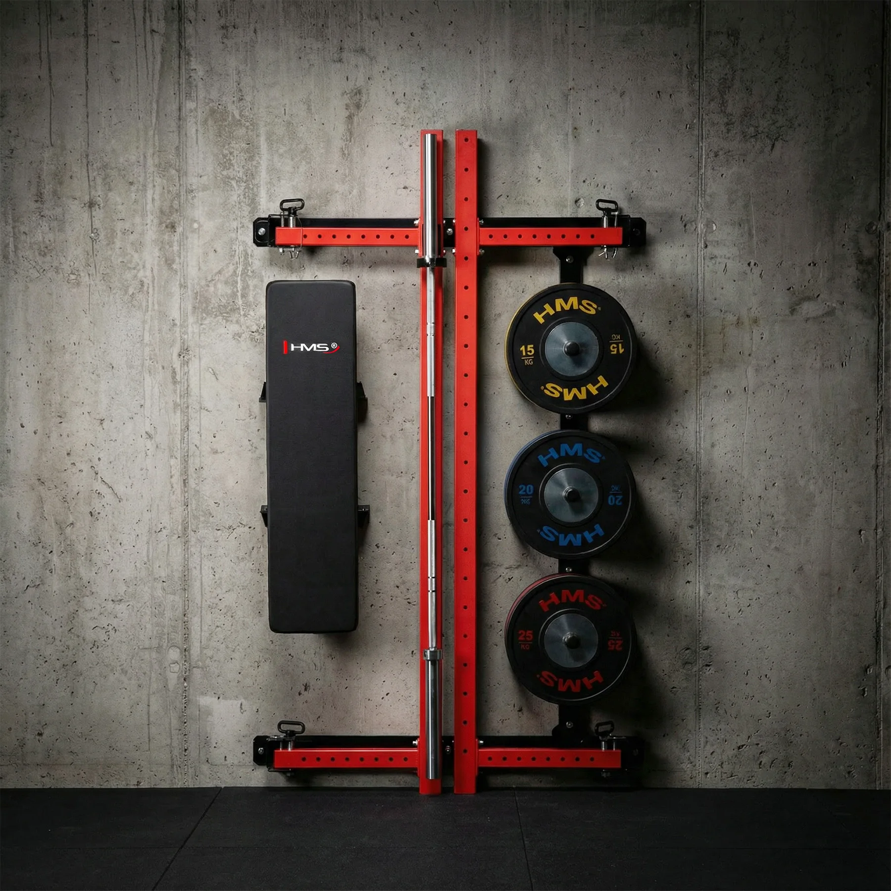 HMS KLT34 WALL-POWER-RACK rot - schwarz