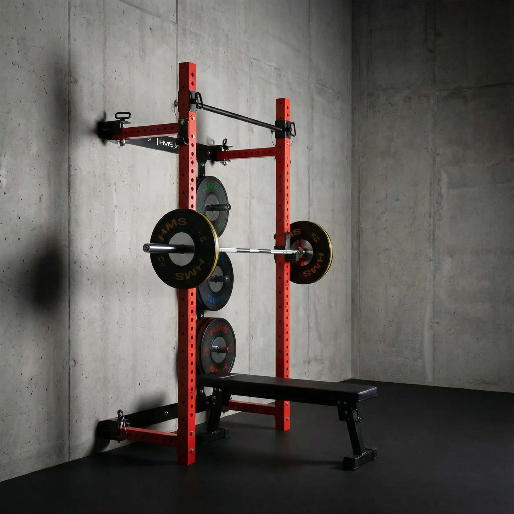 HMS KLT34 WALL-POWER-RACK rot - schwarz