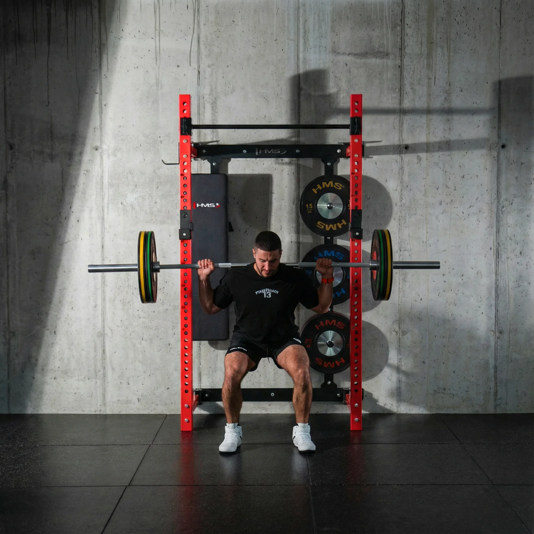 HMS KLT34 WALL-POWER-RACK rot - schwarz