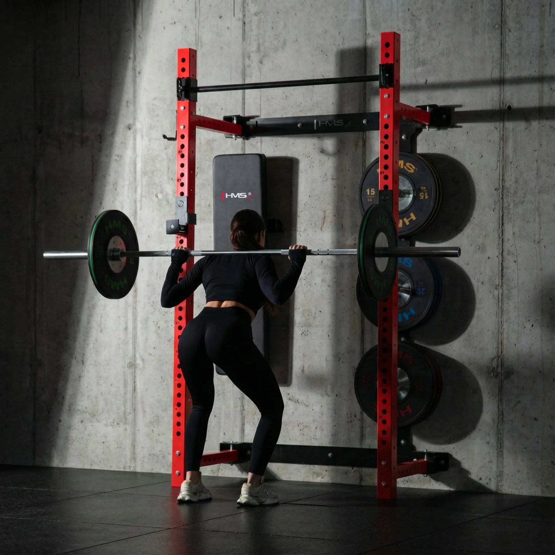 HMS KLT34 WALL-POWER-RACK rot - schwarz